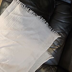 Lightweight frayed fashion scarf 75"×43"